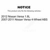 Kugel Front Rear Wheel Bearing & Hub Assembly Kit For Nissan Versa K70-101288